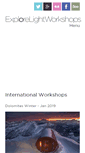 Mobile Screenshot of explorelightphotographyworkshops.com